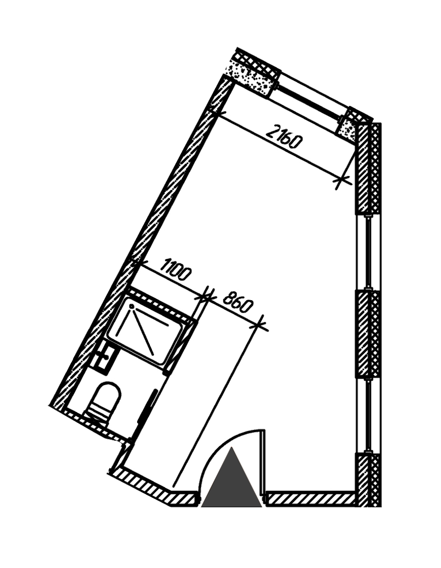 Квартира студия 22.75 м², 15/26 эт., Комплекс апартаментов «cOASIS VERTICAL»